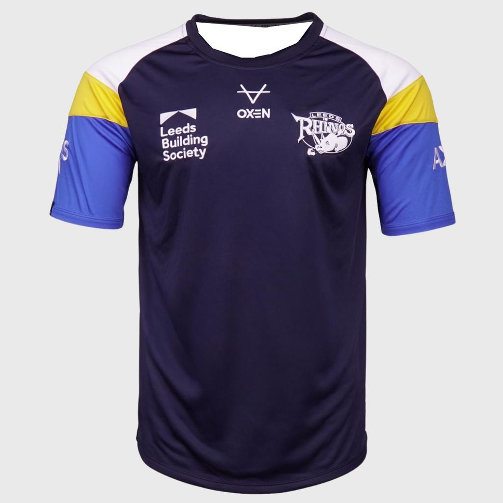 26 Leeds Rhinos "Leeds Building Society" Camiseta de Entrenamiento de Rugby League para Hombre Y2K Adecuada para Uso Diario y Ropa de Entrenamiento