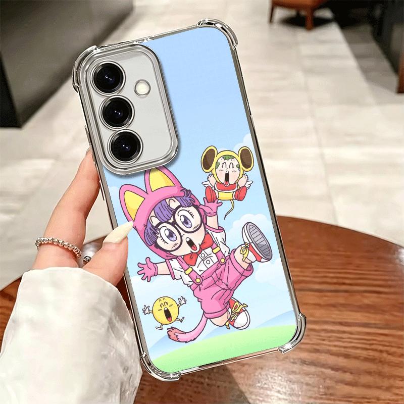 Arale S-Slump Anime Plating Phone Case For Samsung A17 A07 A37 A57 A16 A56 A15 A55 A14 A54 A13 A53 A26 A36 A25 A35 A24 A34 A23 A