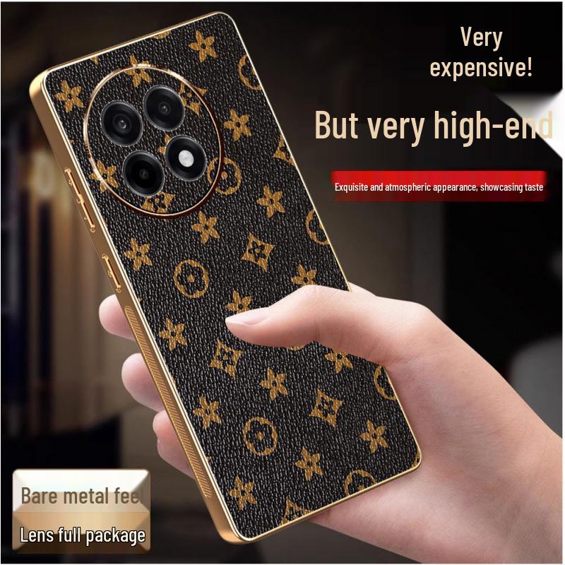 Leopard Print & Checkered Leather OnePlus ACE5/NORD4 Drop-proof Phone Case
