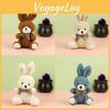 Cartoon Lovable Style Rabbit Plush Toy With Bow Tie Ideal For Backpacks Keychains And