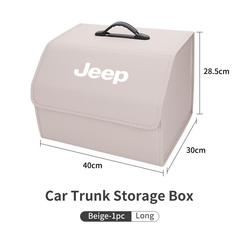 Car Trunk Storage Box Leather Tools Organizer Kit Accessories For Jeep Grand Cherokee Compass Patriot Renegade Wrang
