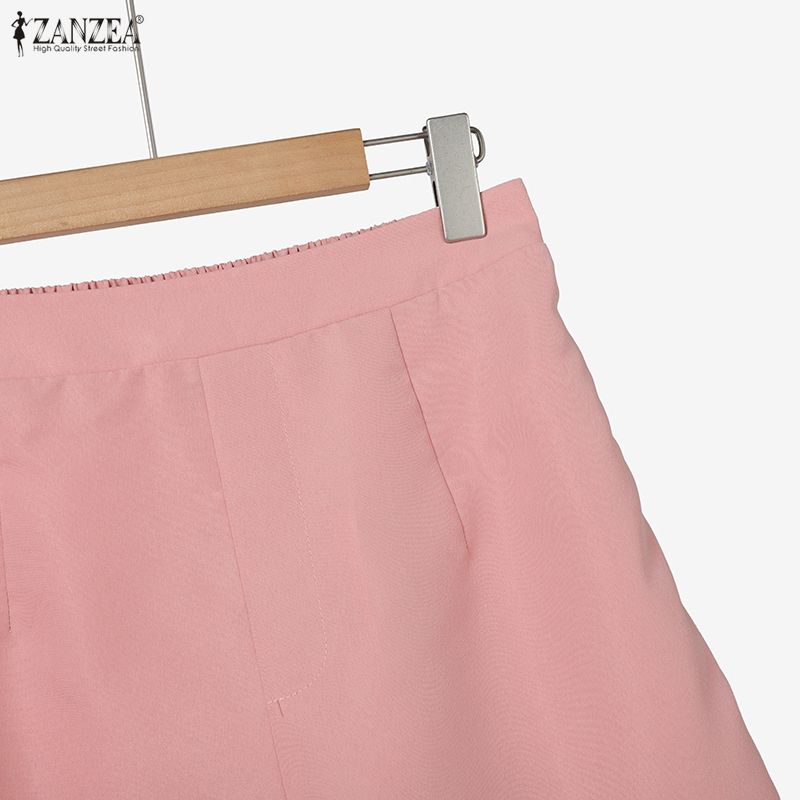 ZANZEA Women Sleeveless Vest Tops and Shorts Summer Two Piece Suit Sets