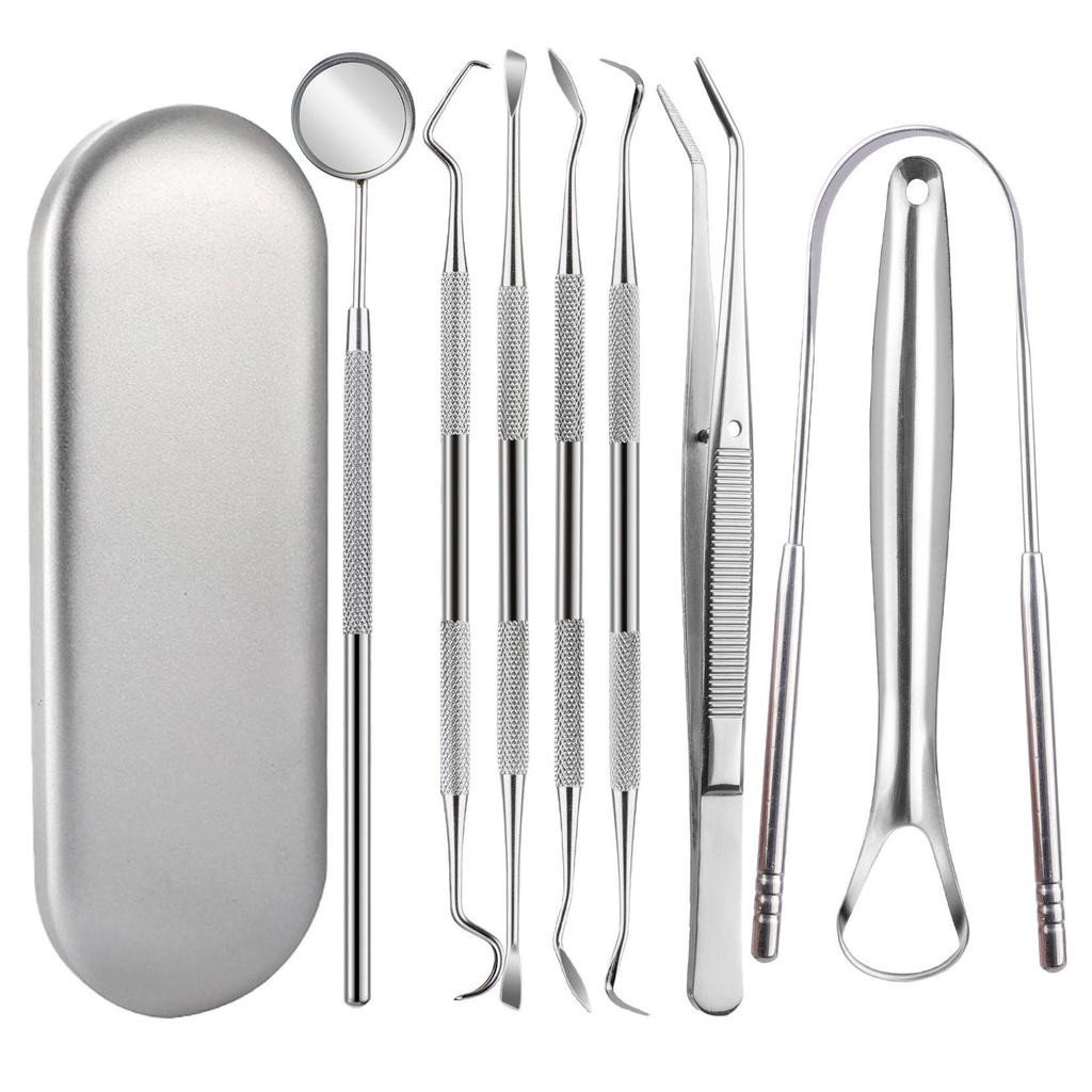 Dental Tools Kit: Stainless Steel Teeth Cleaner, Probe, Pick & Excavator for Oral Care