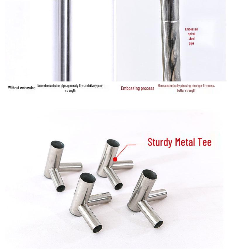 Stainless Steel Mosquito Net Stand with Fan Crossbar for Large Beds