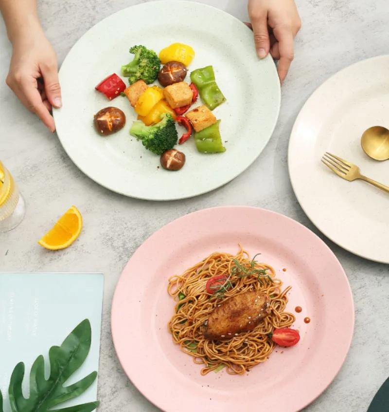 1/4/10PCS Nordic Polypropylene Plates Dinnerware Tableware Eco Friendly Lightweight Kitchen Dishes Safe Dinner Plates