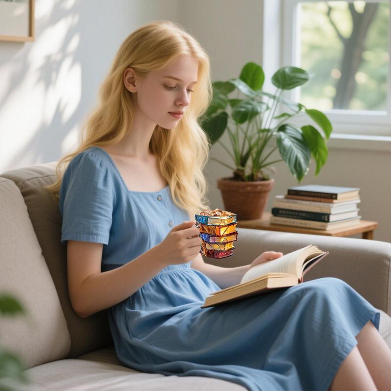 

Painted Book Mug Glass Book Lover Mug Decorative Chip-Resistant Drink Container Creative Table Decor For Home Living Room Study China Mainland