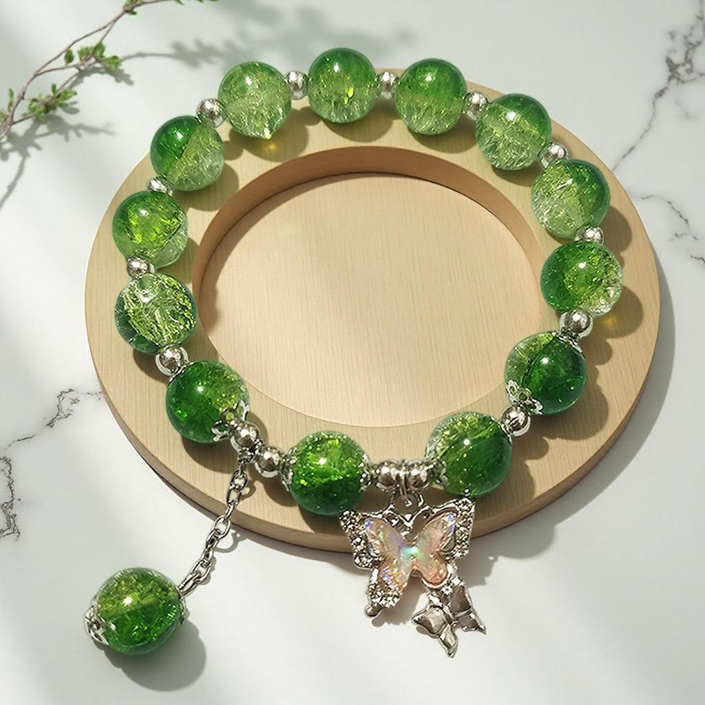 Summer Special Two-Tone Glass Beads Floral Bracelet – Luxurious & Soft Design for Women and Students