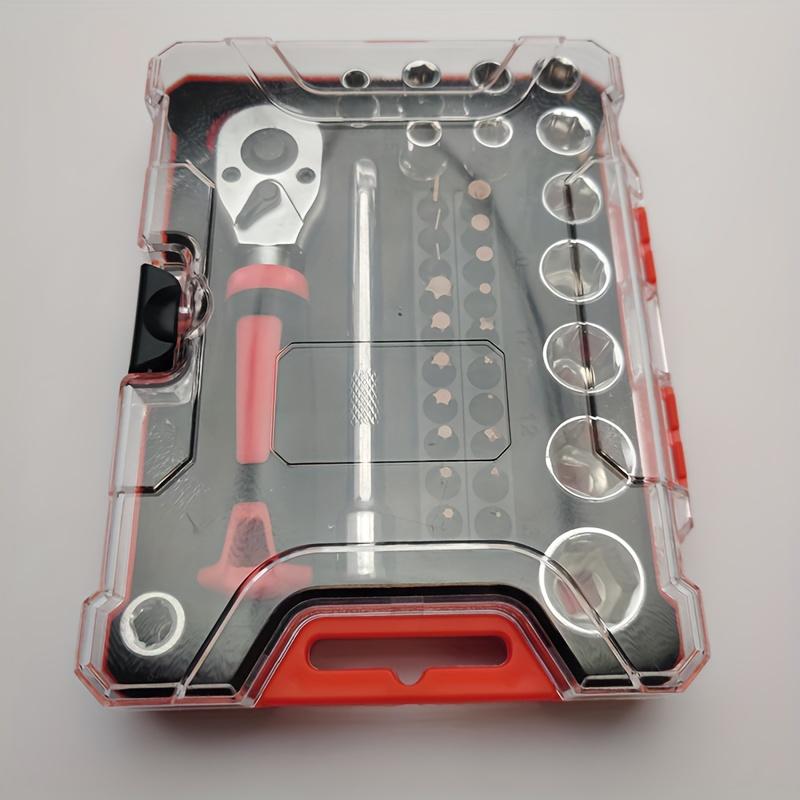 

Набор из 35 штук, набор бит, 1/4 дюйма, гаечный ключ с храповым механизмом и набор головок для ремонта и обслуживания дома 35pcs/set