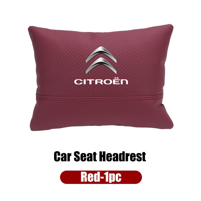 Car Seat Hanging Headrest Leather Neck Pillow Head Protector Accessories For Citroen C4 C3 C5 C1 C2 VTS Berlingo Celysee Xsara