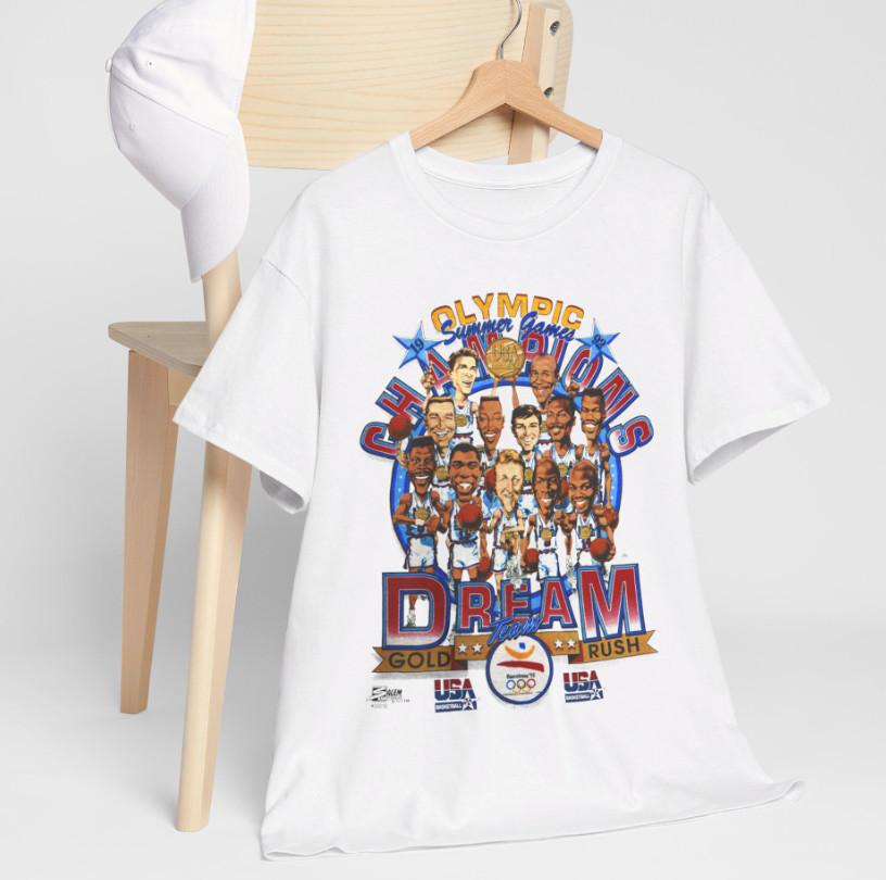 Винтажная одежда 90-х Футболка Dream Team USA Олимпийские игры 1992 года Унисекс XXL