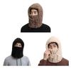 Fleece Balaclava for Women Winter One Piece Hat Scarf Set Windproof Ski Face Cushion Thermal Neck Warmer for Cold Weather