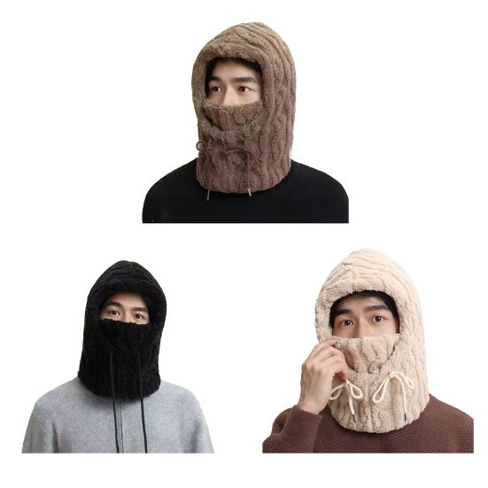 Fleece Balaclava for Women Winter One Piece Hat Scarf Set Windproof Ski Face Cushion Thermal Neck Warmer for Cold Weather