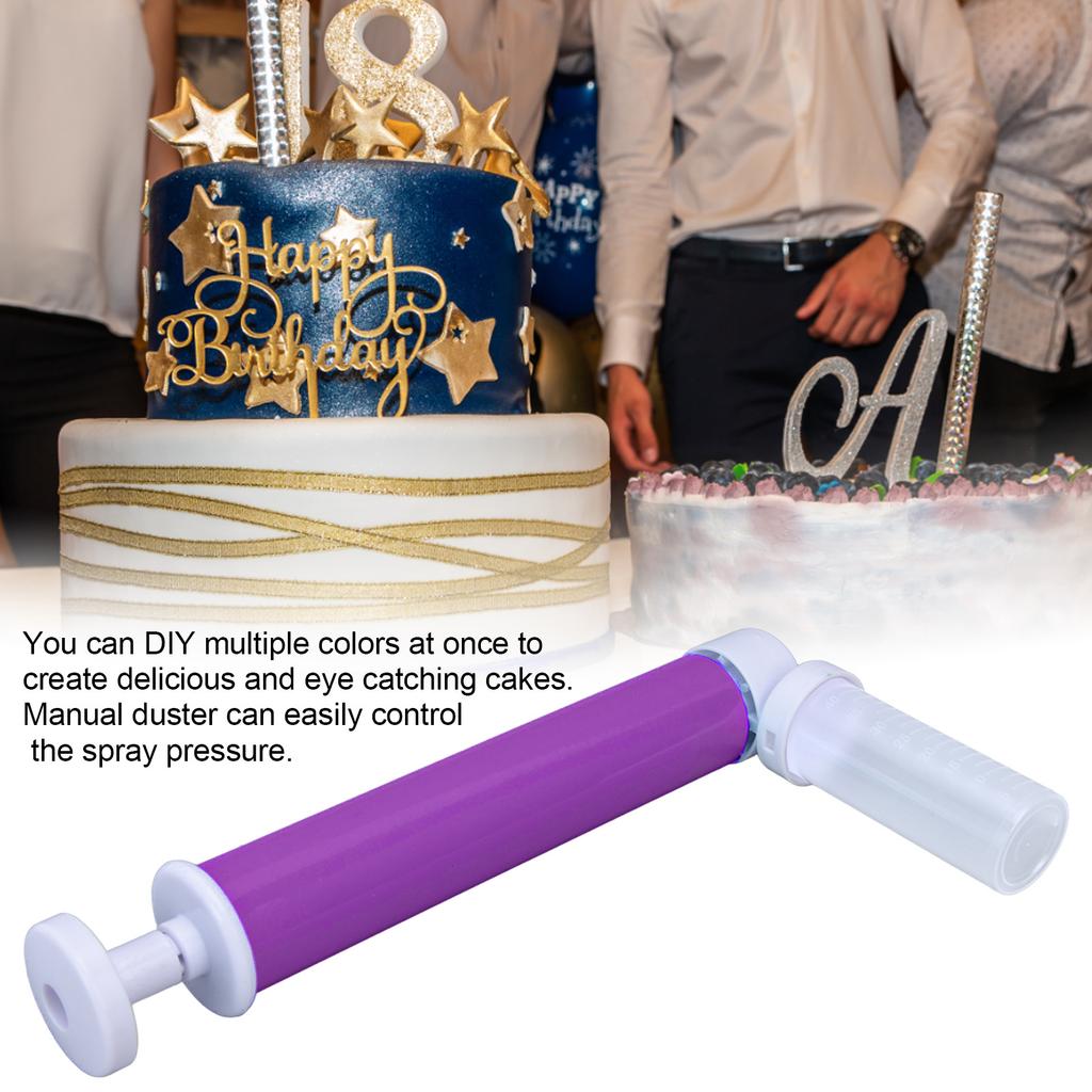 Manual Cake Duster Multifunction Plastic Cake Coloring Sprayer for Baking Desserts