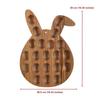 Easter Wooden Bunny Egg Tray Shatterproof  Desktop Wooden Protective Rack Double Row Smooth Single Row Kitchen Organizer