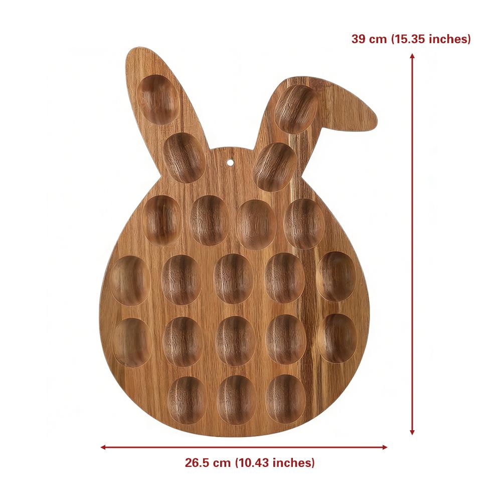 

Serving Platter with Compartments Rustic Rabbit-shaped Deli Tray Serving Board with Multiple Compartments Natural Wood Cheese