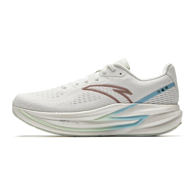 Anta Comfortable Versatile Shock Absorbing Breathable Low Top Casual Running Shoes Women Sneaker Paper-White Ming-Blue 122535562-1