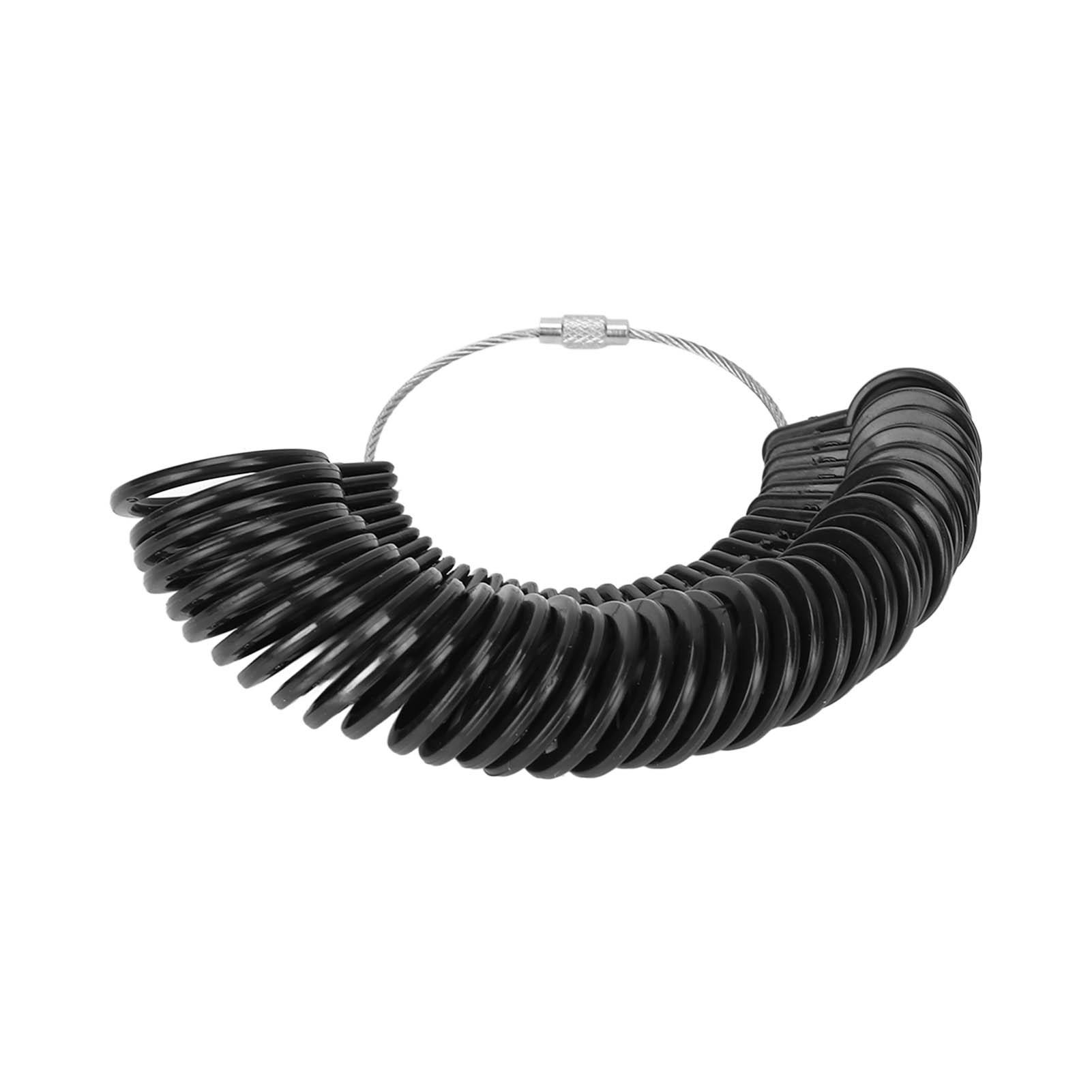 

Ring Sizer Professional Portable Finger Size Gauge Jewelry Size Measuring Tool for Wedding Ring MakingBlack чёрный