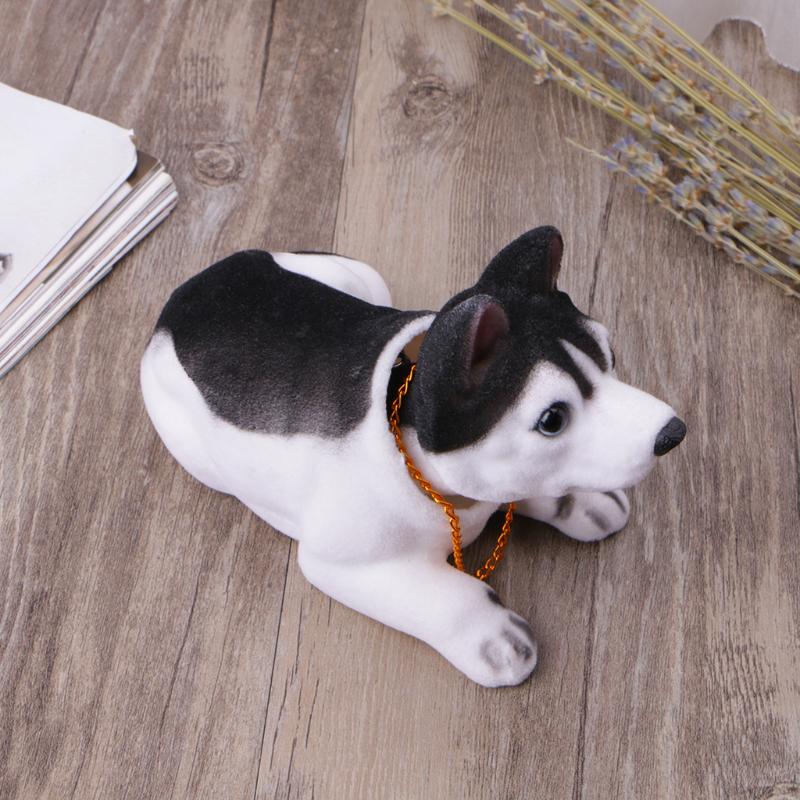 საყვარელი მანქანის თოჯინა თავის ქნევას ძაღლის ორნამენტებით მანქანის ინტერიერის დეკორაციები