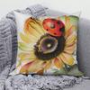Sunflower Decorative Pillow Cover Cushion  Throw   for Sofa Car Living Room Decoration