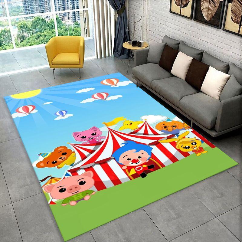 Cute plim plim Cartoon Non-Slip Area Rug for Living Room,Bedroom,Playroom,Soft Carpet Floor Mat Home Decor Rug Room Gift