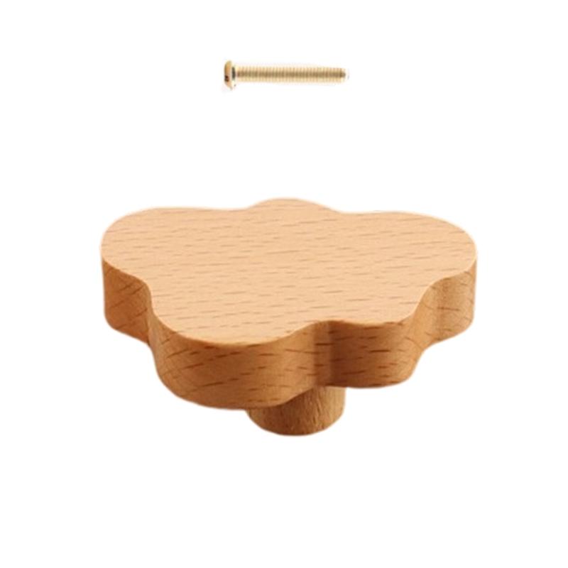 Lovely Wood Handle Wardrobes Handle Hardware Drawer Knobs Children Room Furniture Accessories Door Pulls