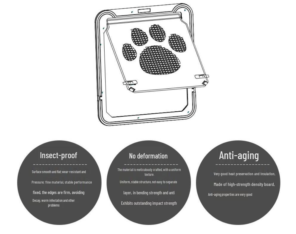 Ușă pentru animale de companie pentru pisici și câini - Ușă cu plasă ușor de instalat cu intrare și ieșire liberă