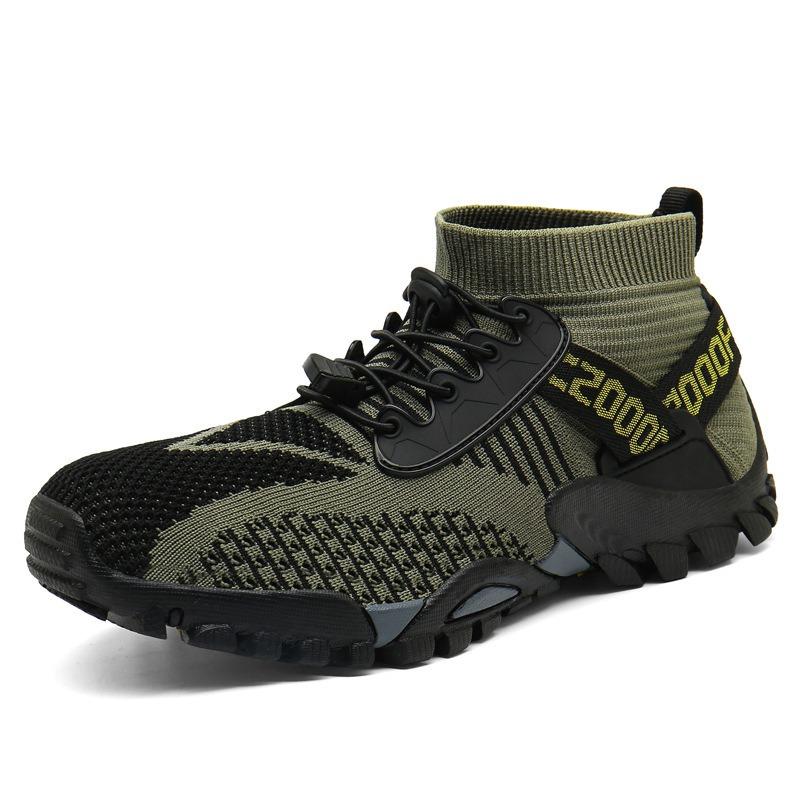 Outdoor large-size hiking shoes autumn breathable fly-woven casual men's and women's shoes lightweight breathable lightweight shoes