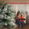Artificial Christmas Tree 180 Cm Artificial Fir Tree with Snow, 1000 Tips 34 Pine Cones Wide Base