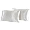2Pcs Silk Satin Pillow Case Bedding Pillowcase Smooth Home with Envelope Closure Twin/Queen/King Size