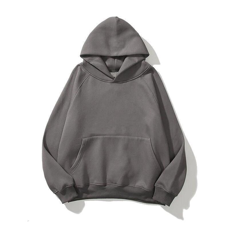 Unisex Oversized Hooded Sweatshirt With Side Pockets Long Sleeve Cotton Blend Streetwear Top Fall
