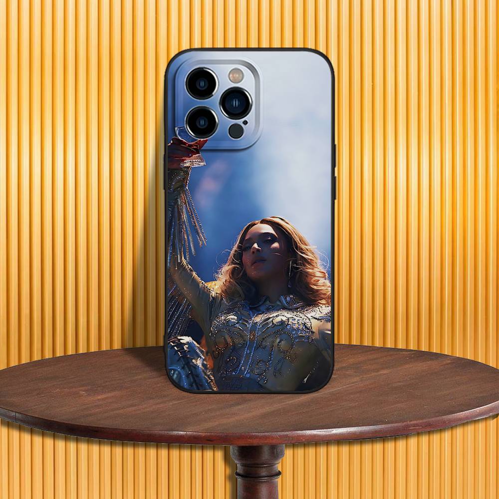 B-Beyonce Phone Case For iPhone 16,15,14,13,12,11,Pro,Max,Plus,X,XS,SE4,E,Mini,Soft Black Case