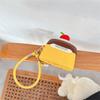 Silicone cherry pudding for airpods4 apple bluetooth 2/3 generation AirPods pro3 earphone cover cute