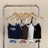 2024 Women's Slim Fit Letter Print Camisole: Sweet & Spicy Style with Chest Pad for Summer