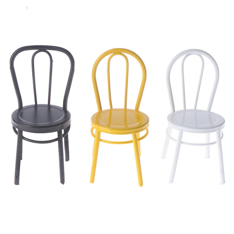 1/12 Dollhouse Miniature Furniture Metal Chair Doll House Accessories