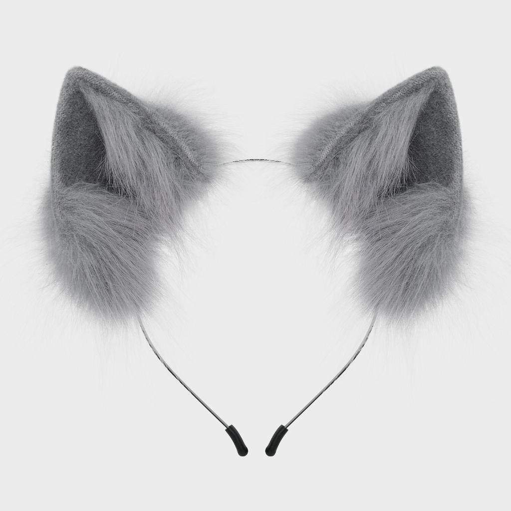 Furry Cat Wolf Fox Ears Headband Halloween Headwear Cosplay Costume Party, Rave