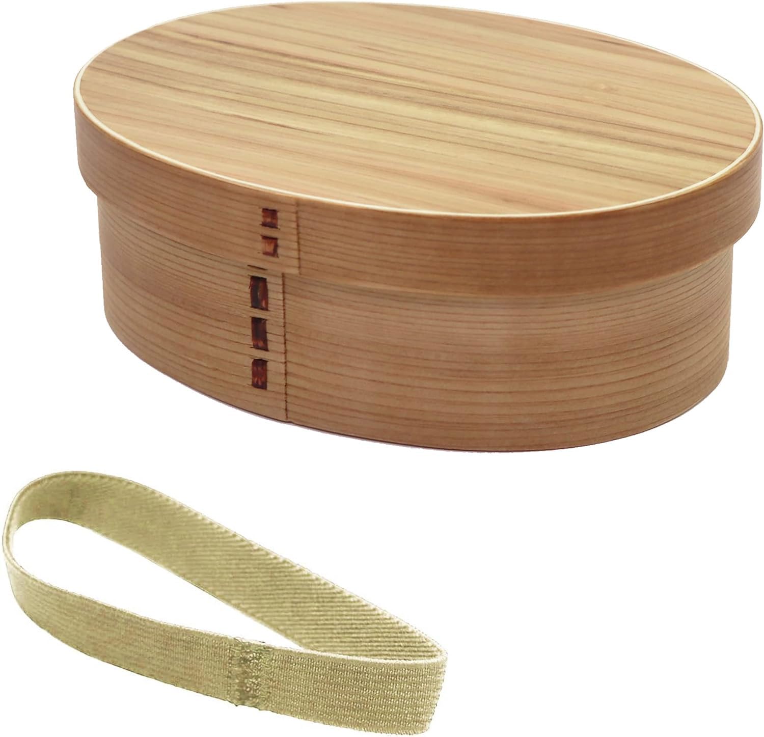 

Osaka Choseido Magewappa Bento Box with Dividers and Lunch Band Beige (Oval, 550cc, Band)
