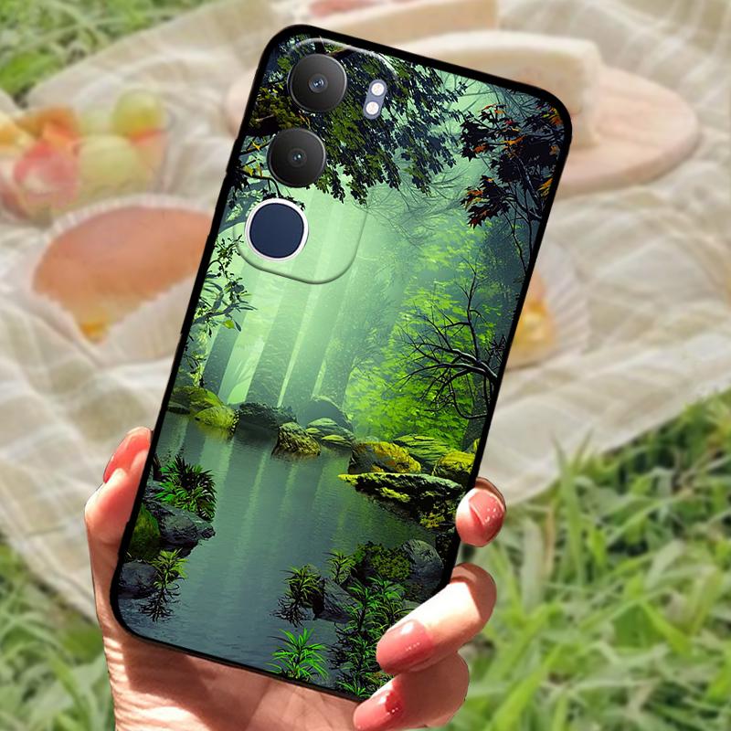 For Vivo Y19s Case V2419 New Fashion Color Painted Silicone Phone Cover For VIVO Y19S 4G Shockproof Protective Coque Bumper