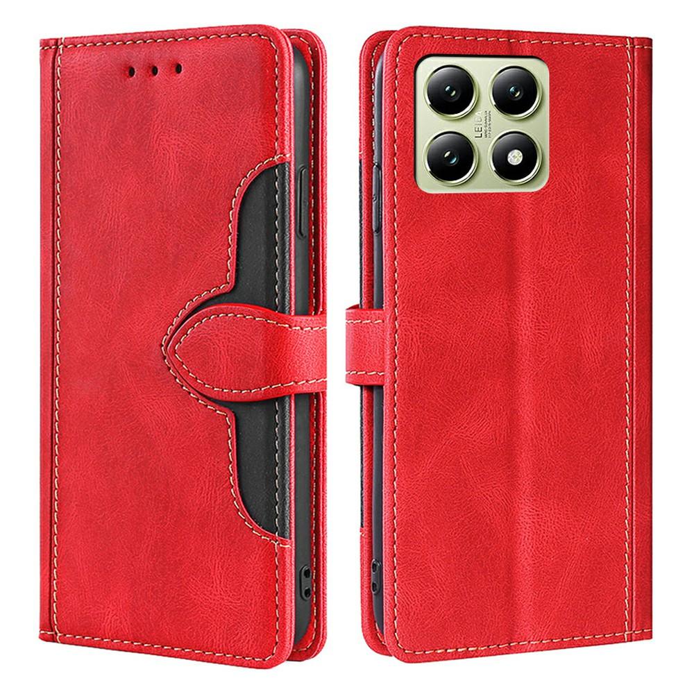 For Xiaomi 14T Case Leather Wallet Phone Cover with Straw Hat Magnetic Clasp