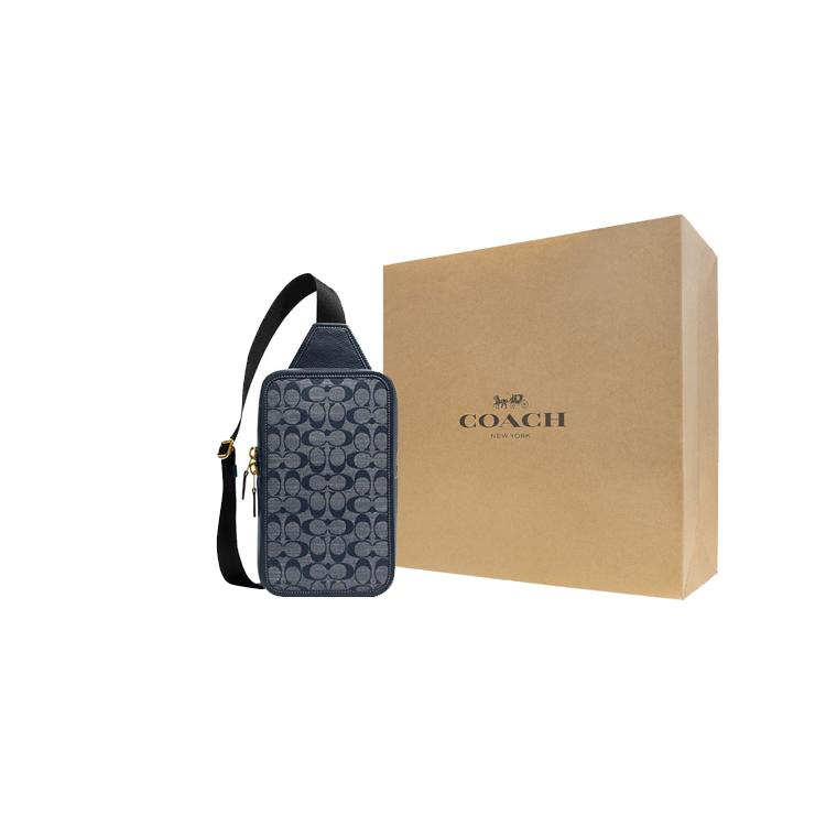 New COACH Sullivan Cow Leather With Textile Shoulder Bag Crossbody Bag Small Size Men's Denim CG993-B4DE