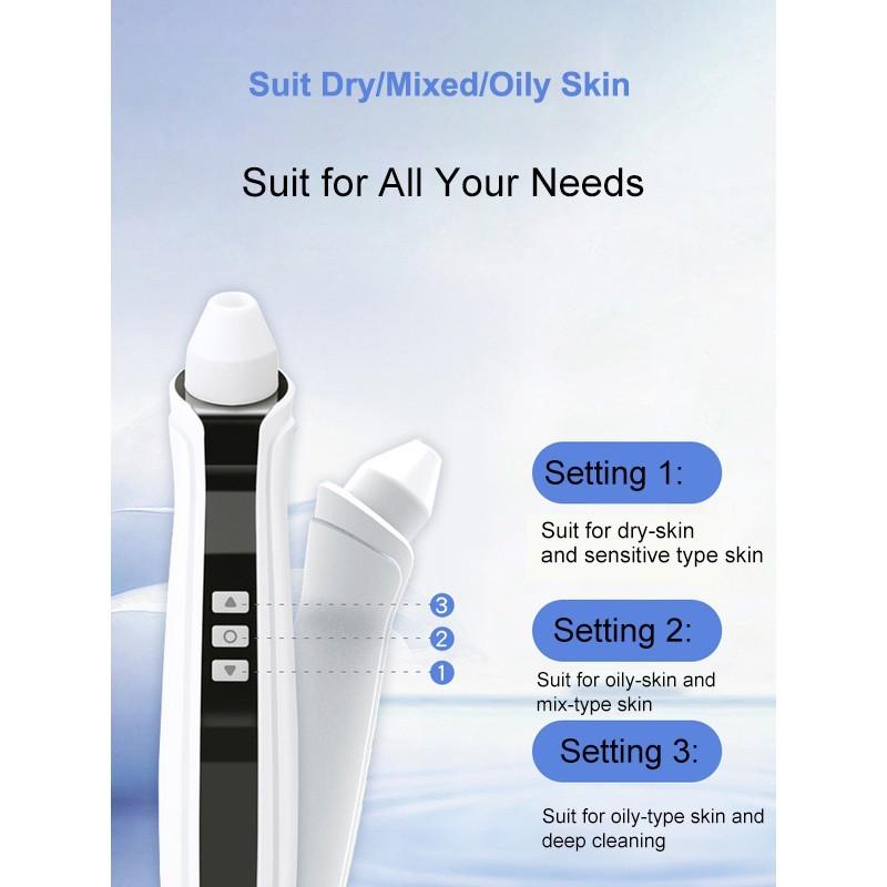 Smart Visual Blackhead Instrument Blackhead Remover Vacuum Cleaning Facial Acne Pore Suction Silica Gel Suction Head