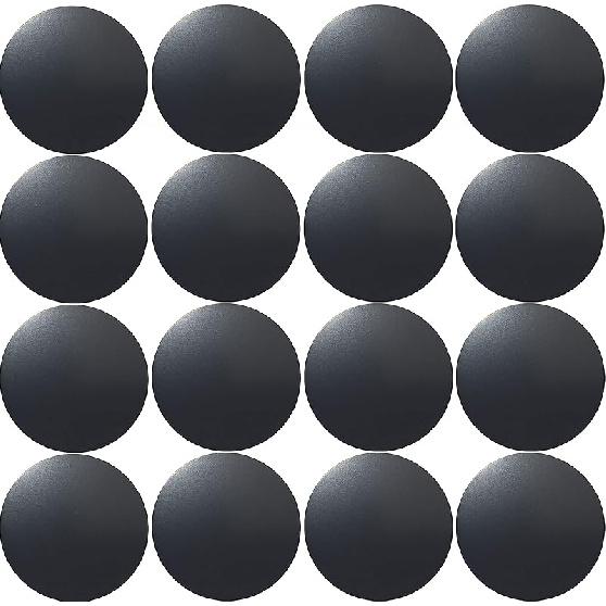 SALEX Replacement Metal Plates Set for Magnetic Car Phone Holders, Wall & Air Vent Mounts, Cases, Magnets. Kit of 4 Black Round Iron Discs Without