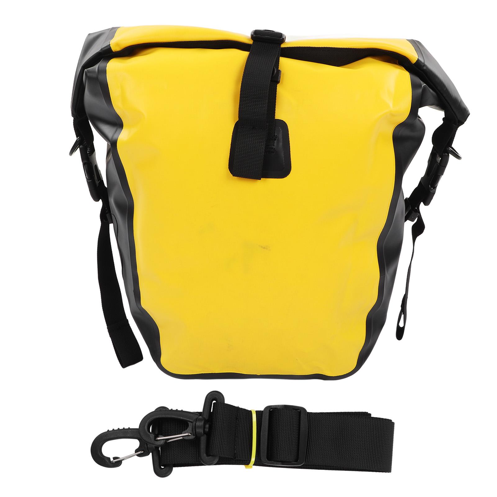 Shoemst Yellow Bike Rear Rack Bag Outdoor Waterproof Bicycle Saddle Bag For Long Distance Riding Cycling 25L Large