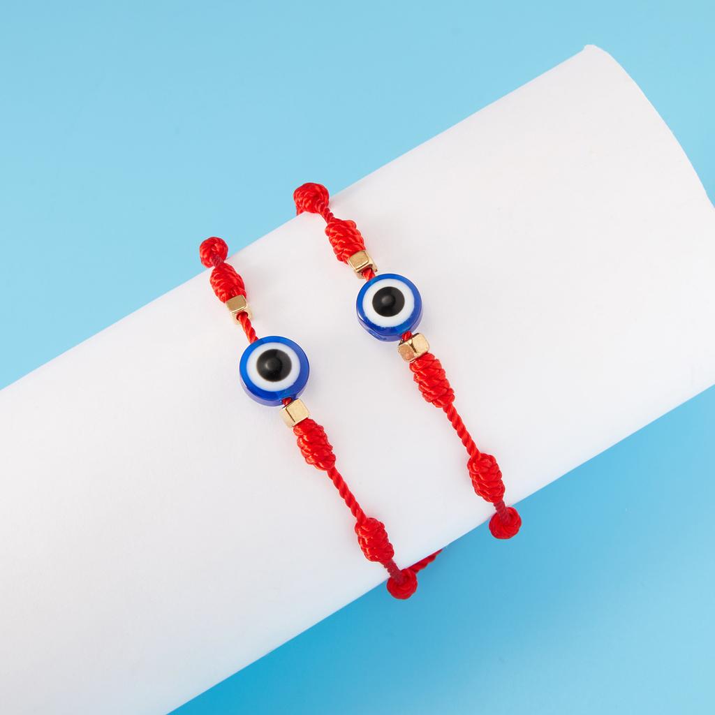 Handmade Braided Lucky 7 Knots Red String Bracelets For Women Men Turkish Blue Evil Eye Bracelet Friendship Couple Jewelry Gifts