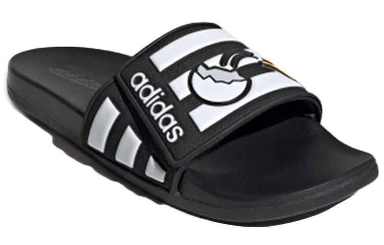 adidas Neo Adilette Comfort Adj Amarillas Cruzadas Negras Blancas Chanclas Unisex 'Negro Blanco' FY3037
