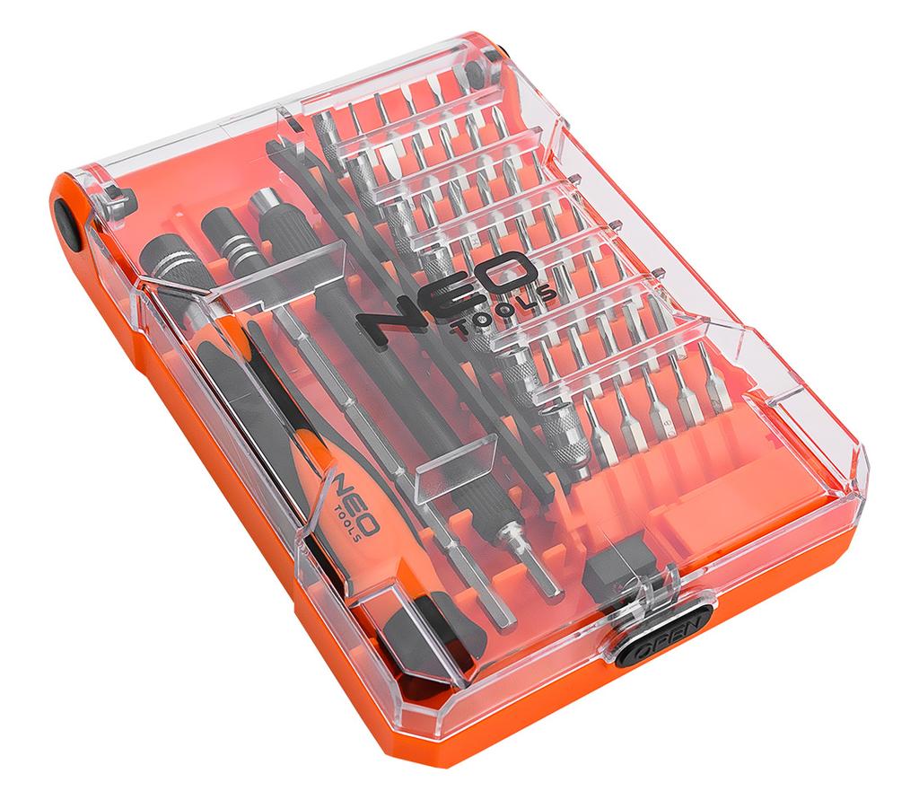 Precision screwdriver bits with handle 45 pcs.