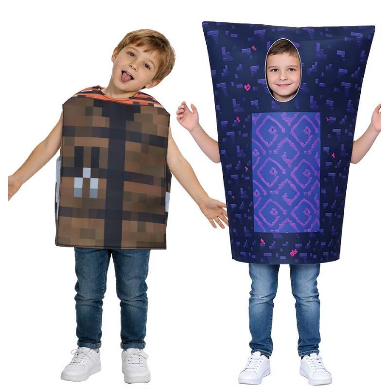 Minecraft Hell Gate Cosplay Costume For Kids With Soft Fabric And Performance Suit