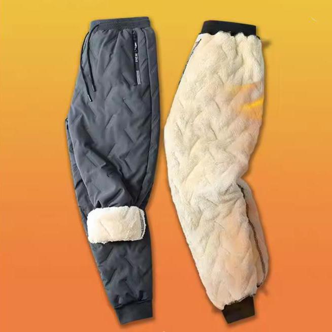 Winter Running Pant Cashmere Thicken Fleece Windproof Sweatpants Men Joggers Cotton Warm Pants Male Waterproof Thermal Trousers
