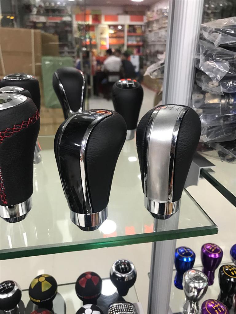 5 Speed PU Leather Manual Car Auto Gear Shift Knob Shifter Stick Universal Lever