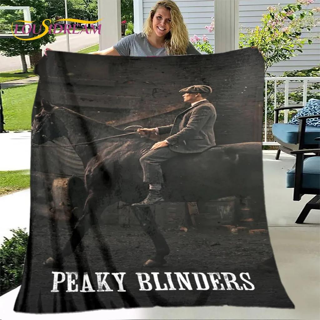 P-Coperta Morbida in Peluche Peaky Blinders Tommy Shelby,Coperta in Flanella Coperta Plaid per Soggiorno Camera da Letto Letto Divano Coperta da Picnic Bambino