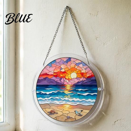Akrylowa Dekoracja Okienna Puzzle Łamigłówka Łapacz Słońca DIY Puzzle Łapacz Słońca Witrażowy Łapacz Słońca Wisząca Ozdoba do Dekoracji Domu Ogrodu Prezent Kobiety